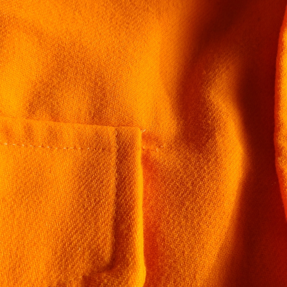 SOLD LLBean Allagash Orange Flannel Shirt USA Made - Picture 8 of 8
